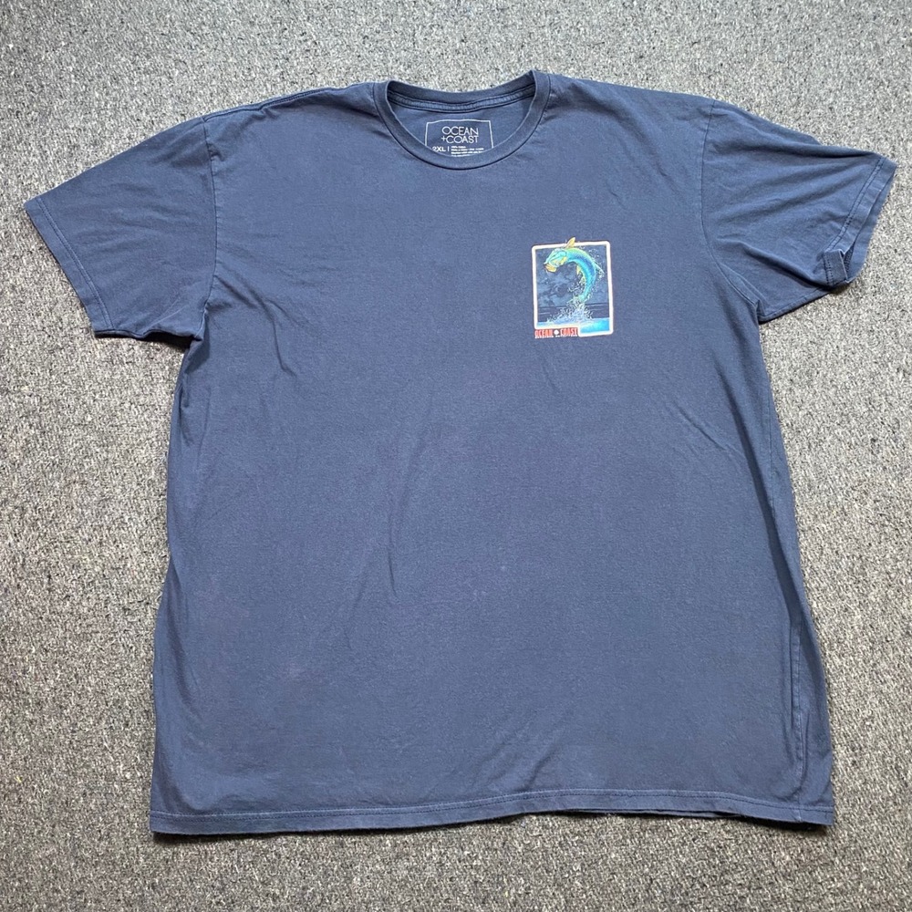 Ocean + Coast TShirt Sz 2XL Men Blue Fishing Tarpon Graphic Coastal Outdoors Tee